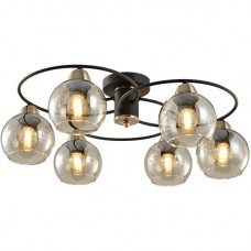 Φωτιστικό Οροφής 6xE27 230V Μαύρο-Μπρονζέ 955JAY6